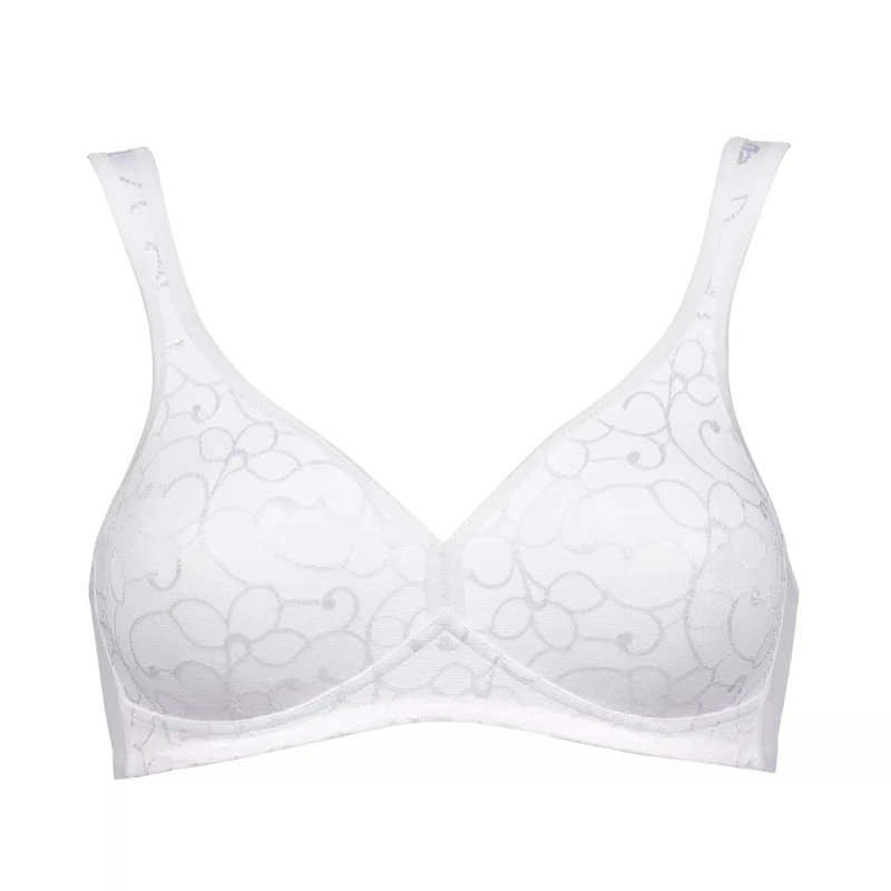 Image of Triumph Elegant Cotton Bra Without Underwiring White Women 34B;36B;38B;40B;42B;34C;36C;38C;40C;42C;36D;38D;40D