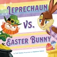 Image of leprechaun vs easter bunny