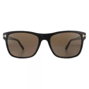Image of Rectangle Shiny Black Roviex Sunglasses