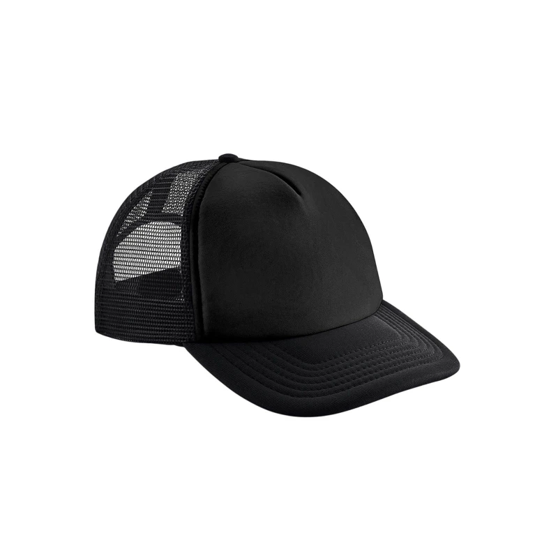 Image of Beechfield Womens Vintage Snapback Trucker Cap in Black Female One Size