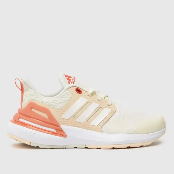 Image of adidas white & pink rapidasport Girls Junior trainers White/Pink UK 10 (EU 28)