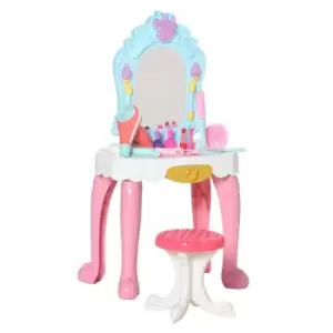 Image of Homcom 20 Pcs Kids Dressing Table Set With Beauty Kit Music Light For 3-6 Year