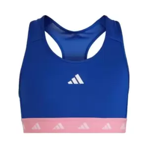 Image of adidas AEROREADY Techfit Sports Bra Kids - Royal Blue / Bliss Pink