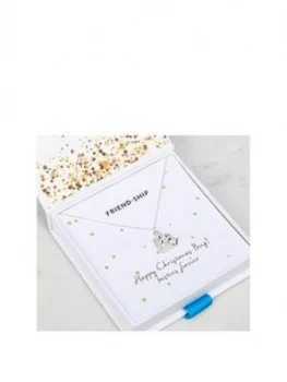 Image of By River By River Sterling Silver Friend-Ship Sailing Ship Charm Pendant Necklace