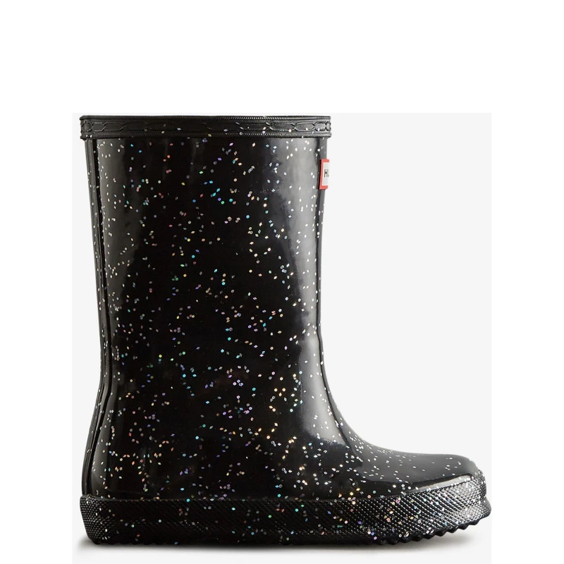 Image of Hunter Girls First Giant Glitter Wellingtons UK Size 4 (EU 21) Black HUN131-BLACK-4