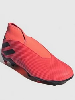 Image of adidas Nemeziz Laceless 19.3 Firm Ground Football Boots - Red/Black, Size 10, Men