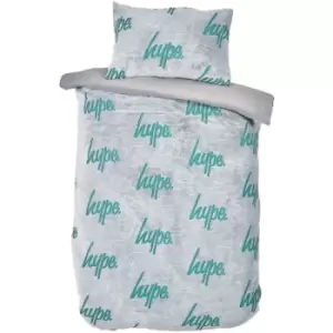 Image of Thermo Logo Duvet Cover (Double) (Grey/Green) - Hype
