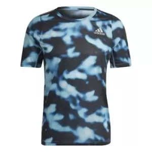 Image of adidas Run Icons T Shirt Mens - Blue