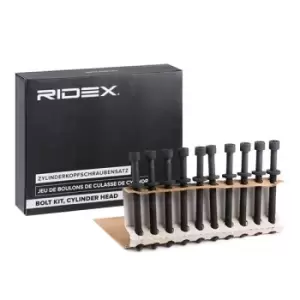 Image of RIDEX Cylinder Head Bolt Kit Polydrive 1217B0071 Bolt Kit, cylinder head VW,AUDI,SKODA,Golf IV Schragheck (1J1),Golf V Schragheck (1K1),POLO (9N_)