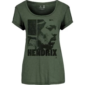 Image of Jimi Hendrix - Let Me Live Womens Medium T-Shirt - Green