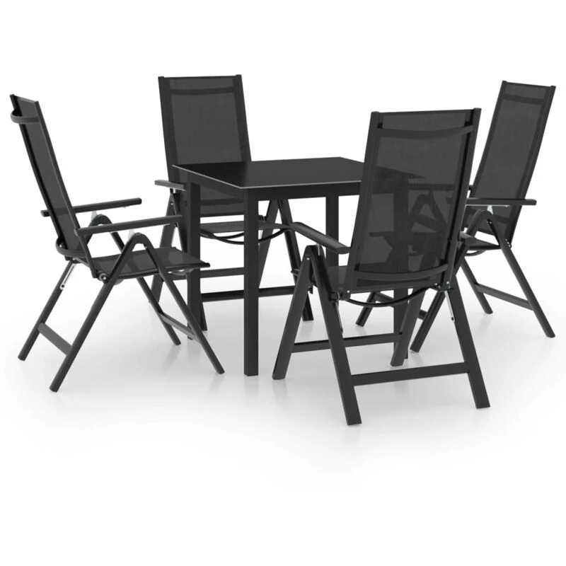 Image of VIDAXL 5 Piece Garden Dining Set Aluminium Anthracite Vidaxl 8720286406885