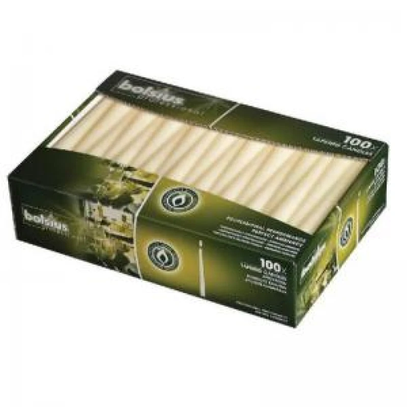 Image of Bolsius Tapered Ivory 10" Candles (100 pack)