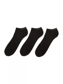 Image of Mens Calvin Klein 3 pack trainer liner sock set Black