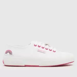 Image of Superga 2750 Barbie Movie Pins Trainers In White & Pink