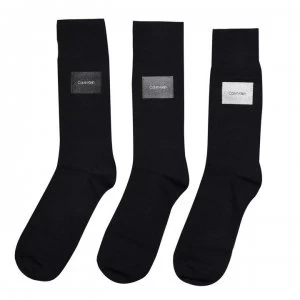 Image of Calvin Klein 3 Pack Logo Socks - Black