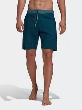 Image of adidas Parley Swim Shorts, Green, Size 31, Men