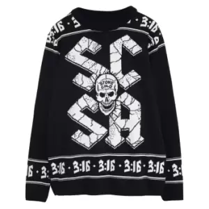 Image of WWE Mens Stone Cold Steve Austin Knitted Jumper (M) (Black/White)