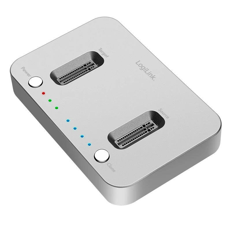 Image of LogiLink USB 3.2 Gen2 Docking Station. 2-Bay. for M.2 NVMe SSD. clone-