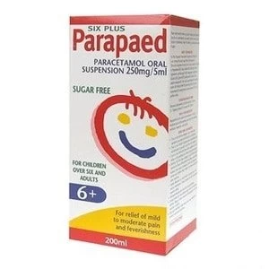 Image of Paraped Paracetamol Suspension Sugar Free 200ml for 6+