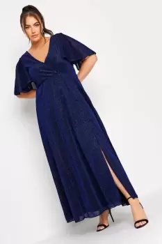 Image of Glitter Angel Sleeve Maxi Dress
