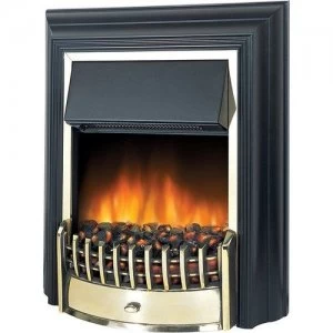 Image of Dimplex Cheriton Freestanding Electric Fire - Black & Brass