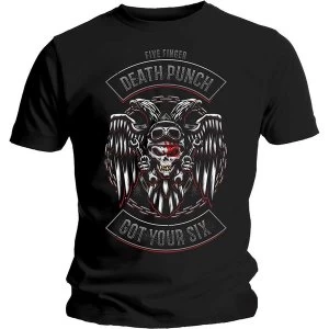Image of Five Finger Death Punch - Biker Badge Unisex Medium T-Shirt - Black