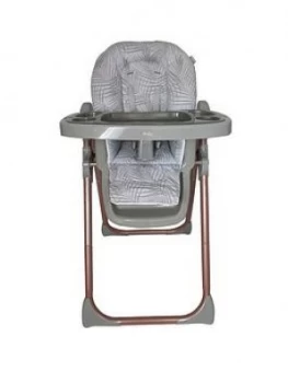 Image of My Babiie Samantha Faiers Rose Gold Grey Tropical Premium Highchair