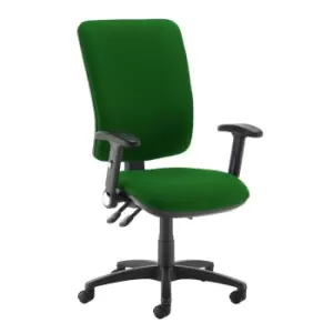 Image of Dams MTO Senza Extra High Back Operator Chair with Folding Arms - Madura Green