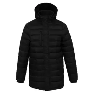 Image of Kariban Mens Lightweight Long Padded Parka Jacket (L) (Black)