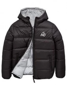 Image of Kings Will Dream Boys Stretford Reversible Padded Jacket - Black