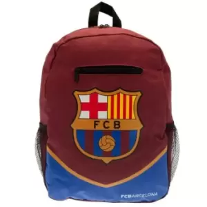 Image of FC Barcelona Crest Backpack (One Size) (Maroon/Blue)