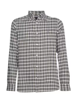 Image of Tommy Hilfiger Small Oxford Checked Button Shirt In Navy - Size L