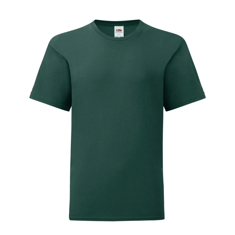Image of Fruit of the Loom Iconic 150 T-Shirt in Green Size: 12-13 Years Green Unisex 12-13 Years