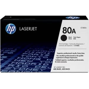 Image of HP 80A Black Laser Toner Ink Cartridge