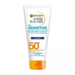 Image of Garnier Sensitive Advanced SPF50 Anti Age Sun Cream 50ml