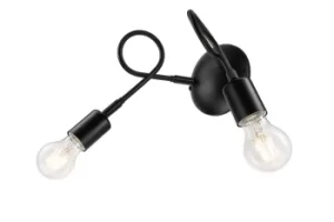 Image of Harry Wall Light Black, 2x E27