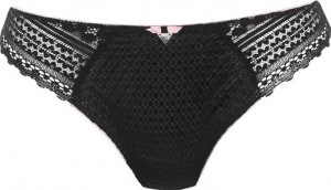Image of Freya Daisy lace thong Black