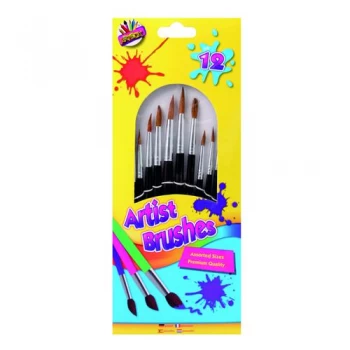 Image of Artbox 12 Natural Artist Brushes Pack of 12 5126