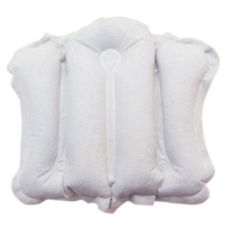 Image of Loops Inflatable Bath Cushion with Suction Cups - Neck and Shoulder Support - White White