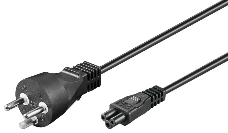 Image of Microconnect PE120805 power cable Black 0.5 m Power plug type K C5 cou