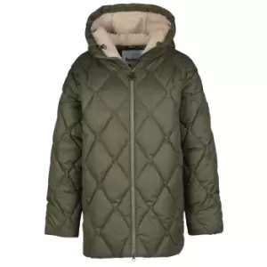 Image of Barbour Womens Aster Quilt Jacket Deep Olive 12