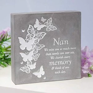 Image of Thoughts Of You Graveside Smooth Concrete Plaque - Nan