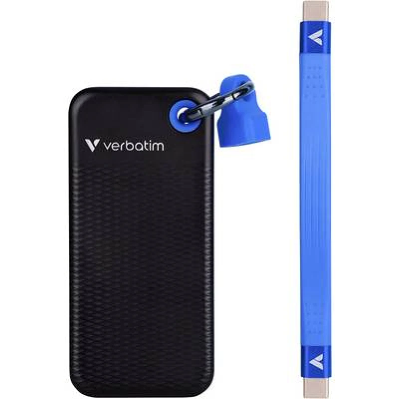 Image of Verbatim Verbatim Pocket 2 TB External SSD hard drive USB C (USB 3.2 2nd gen) Black, Blue 32195 32195