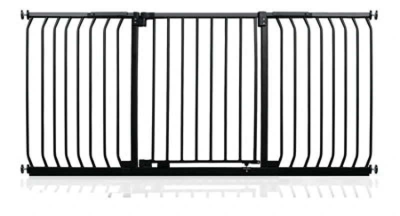 Image of Safetots Elite Pressure Safety Gate, 179Cm - 188Cm, Matt Black, Pressure Fit Stair Gate