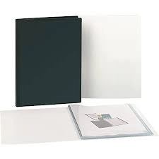 Image of 5 Star Display Book Rigid Cover Personalisable Polypropylene 20 Pockets Black