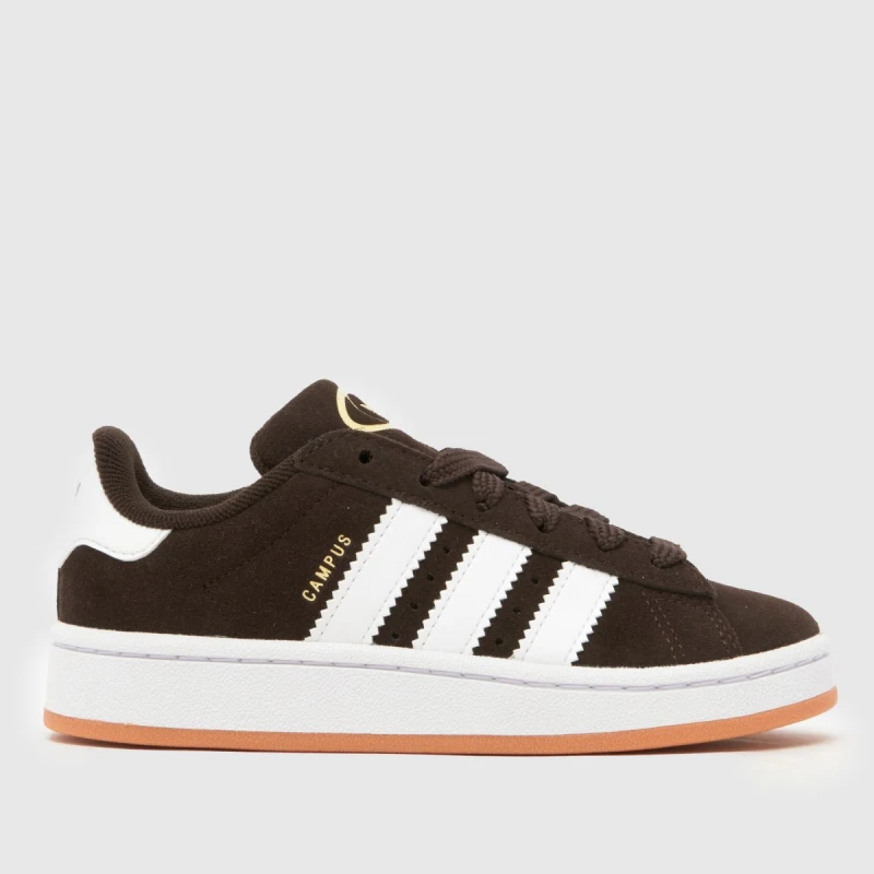 Image of adidas Dark Brown Campus 00s Junior Trainers Dark Brown UK 1 (EU 33)