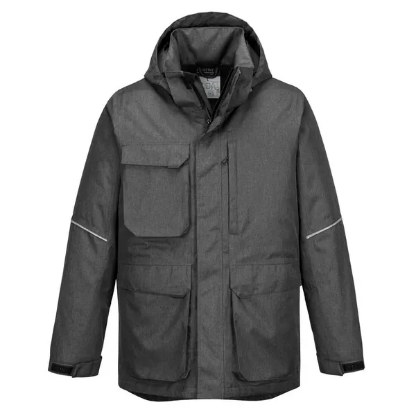 Image of Portwest KX3 Mens Parka Jacket KX360GMRXL Colour: Grey Marl