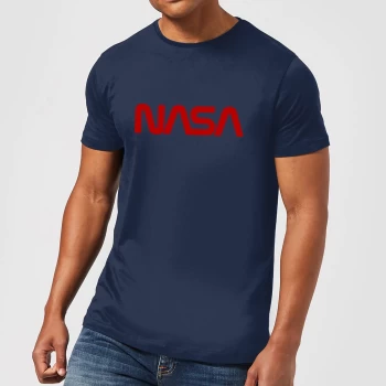 Image of NASA Worm Red Logotype T-Shirt - Navy - XS - Navy