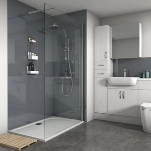 Image of Splashwall Gloss Flint 2 sided Shower Panel kit (L)1200mm (W)1200mm (T)4mm
