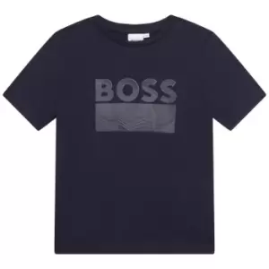 Image of Boss Boss Logo T-Shirt Juniors - Blue